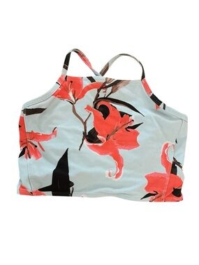 Albion switchback swim top high neck strappy back Floral Size Medium